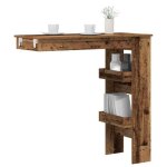 Vidaxl table bar mural vieux bois 102x45x1035 cm bois dingénierie table de bar table de bistro table ... Vidaxl table bar mural vieux bois 102x45x1035 cm bois dingénierie table de bar table de bistro table ...