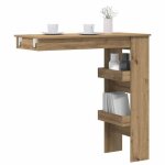 Vidaxl table de bar murale chêne artisanal bois dingénierie table de bar table de bistro table de petit ... Vidaxl table de bar murale chêne artisanal bois dingénierie table de bar table de bistro table de petit ...