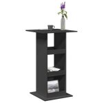 Vidaxl table de bar avec rangement noir 60x60x102 cm bois d?ingnierie table de pub table haute table ...