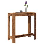 Vidaxl table de bar vieux bois 102x50x1035 cm bois dingnierie table de pub table haute table de tabouret ...