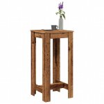 Vidaxl table de bar vieux bois 51x50x1035 cm bois ding�nierie table de pub table haute table de tabouret ...