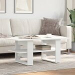 Vidaxl table basse blanc 102x55x42 cm bois dingénierie table latérale table de salon table daccent bout ... Vidaxl table basse blanc 102x55x42 cm bois dingénierie table latérale table de salon table daccent bout ...