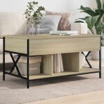 Vidaxl table basse bout de canap� avec pieds r�glables table dappoint avec rangement salon int�rieur ...