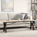 Vidaxl table basse cadre en y table dappoint bout de canap meuble de salon salle de sjour 160x40x45 ...