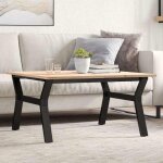 Vidaxl table basse cadre en y table dappoint bout de canap� meuble de salon salle de s�jour 80x80x45 ...