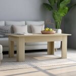 Table basse - vidaxl - chne sonoma - 100x60x42 cm - bois d?ingnierie - rectangulaire