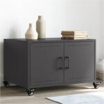 Vidaxl table basse table dappoint avec poign�e bout de canap� avec porte meuble de rangement salle de ...