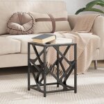 Vidaxl table basse avec dessus en verre transparent 30x30x41 cm acier table dappoint table de salon table ...