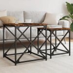 Vidaxl tables basses gigognes 2 pcs chêne fumé bois dingénierie 838945 Vidaxl tables basses gigognes 2 pcs chêne fumé bois dingénierie 838945