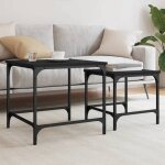 Vidaxl tables basses gigognes 2 pcs noir bois dingénierie 838918 Vidaxl tables basses gigognes 2 pcs noir bois dingénierie 838918