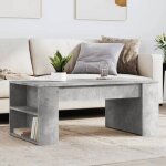 Vidaxl table basse gris bton 102x55x42 cm bois dingnierie table dappoint table de salon table latrale ...