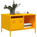 Vidaxl table basse jaune moutarde 685x50x435 cm acier lamin� � froid 851283