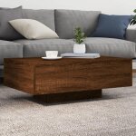 Vidaxl table basse avec lumires led table dappoint bout de canap meuble de salon salle de sjour moderne ...