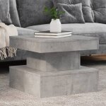 Vidaxl table basse avec lumires led bout de canap table dappoint meuble de salon salle de sjour intrieur ...