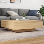 Vidaxl table basse avec lumi�res led table dappoint bout de canap� meuble de salon salle de s�jour moderne ...