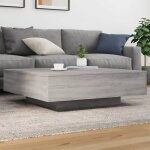 Vidaxl table basse avec lumi�res led table dappoint bout de canap� meuble de salon salle de s�jour moderne ...