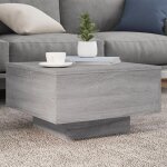 Vidaxl table basse avec lumires led table dappoint bout de canap meuble de salon salle de sjour moderne ...