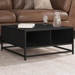 Vidaxl table basse noir 60, 5x60, 5x30 cm bois d'ingénierie et métal, table d'appoint, table de salon, ... Vidaxl table basse noir 60, 5x60, 5x30 cm bois d'ingénierie et métal, table d'appoint, table de salon, ...