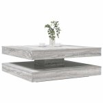 Vidaxl table basse rotative  360 degrs sonoma gris 90x90x345 cm table dappoint table de salon table ...