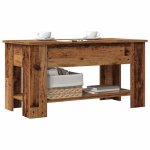 Vidaxl table basse vieux bois 101x49x52 cm bois dingénierie table basse à dessus relevable bout de canapé ... Vidaxl table basse vieux bois 101x49x52 cm bois dingénierie table basse à dessus relevable bout de canapé ...