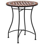 Table de bistro - vidaxl - mosaïque - 60 cm - fer laqué - résistante aux intempéries Table de bistro - vidaxl - mosaïque - 60 cm - fer laqué - résistante aux intempéries