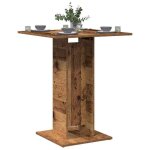 Vidaxl table de bistro vieux bois 60x60x75 cm bois dingnierie 856022