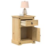 Vidaxl table de chevet corona 45x35x64 cm bois de pin massif meuble de chevet table dappoint armoire ...