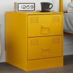 Vidaxl table de chevet jaune 345x39x44 cm acier table de chevet meuble de chambre table de nuit armoire ... Vidaxl table de chevet jaune 345x39x44 cm acier table de chevet meuble de chambre table de nuit armoire ...