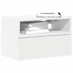 Vidaxl tables de chevet murales 2 pcs blanc 45x26x285 cm armoire de chevet flottante armoire de chevet ...