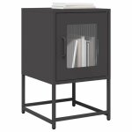 Vidaxl table de chevet noir 36x39x605 cm acier lamin� � froid table dappoint armoire de lit table dappoint ...