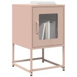 Vidaxl table de chevet rose 36x39x605 cm acier lamin  froid table dappoint armoire de lit table dappoint ...