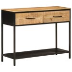 Vidaxl table console bout de canapé avec 2 tiroirs table dappoint meuble de salon entrée couloir bois ... Vidaxl table console bout de canapé avec 2 tiroirs table dappoint meuble de salon entrée couloir bois ...