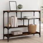 Vidaxl table console bout de canap avec tagre table dappoint avec pieds meuble de rangement entre ...