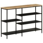 Vidaxl table console table dentr�e avec �tag�res table dappoint bout de canap� meuble de salon bois de ...