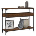 Vidaxl table console avec étagère chêne marron 100x29x75 cm 837721 Vidaxl table console avec étagère chêne marron 100x29x75 cm 837721