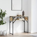 Vidaxl table console avec tagre chne sonoma 75x30x75 cm 837798