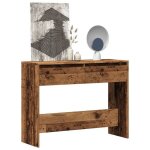 Vidaxl table console vieux bois 100x35x765 cm bois dingnierie bout de canap tables de couloir support ...