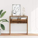 Vidaxl table console vieux bois 78x30x80 cm bois dingnierie table de canap table console de couloir ...