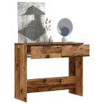 Vidaxl table console vieux bois 90x36x75 cm bois dingnierie bout de canap table de couloir derrire ...