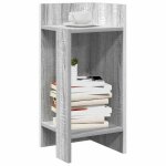 Vidaxl tables dappoint 2 pcs avec �tag�re sonoma gris 255x27x60 cm table dextr�mit� table dappoint de ...