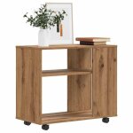 Vidaxl table dappoint ch�ne artisanal 70x35x55 cm bois ding�nierie bout de canap� table dappoint de canap� ...