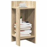 Vidaxl table dappoint avec �tag�re ch�ne sonoma 255x27x60 cm table dextr�mit� table dappoint de canap� ...