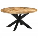 Vidaxl table � d�ner table � manger avec cadre en m�tal meuble de cuisine repas restaurant int�rieur ...