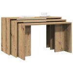 Vidaxl tables gigognes 3 pcs chêne artisanal bois dingénierie table dappoint gigogne table empilable ... Vidaxl tables gigognes 3 pcs chêne artisanal bois dingénierie table dappoint gigogne table empilable ...