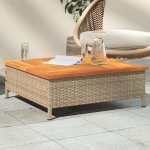 Vidaxl table de jardin table basse carrée avec trou meuble de terrasse balcon patio extérieur beige résine ... Vidaxl table de jardin table basse carrée avec trou meuble de terrasse balcon patio extérieur beige résine ...