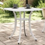Vidaxl table de jardin blanc 53x53x53 cm aluminium coulé table table de patio meuble d?extérieur table ... Vidaxl table de jardin blanc 53x53x53 cm aluminium coulé table table de patio meuble d?extérieur table ...
