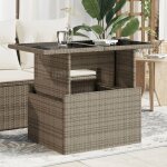 Vidaxl table de jardin dessus en verre gris 100x55x73cm résine tressée table dextérieur table table à ... Vidaxl table de jardin dessus en verre gris 100x55x73cm résine tressée table dextérieur table table à ...