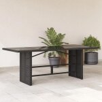 Vidaxl table de jardin avec dessus en verre noir résine tressée table dextérieur table à manger de jardin ... Vidaxl table de jardin avec dessus en verre noir résine tressée table dextérieur table à manger de jardin ...