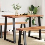 Vidaxl table à manger 110x70x75 cm bois dacacia solide à bord vif table table de cuisine table à manger ... Vidaxl table à manger 110x70x75 cm bois dacacia solide à bord vif table table de cuisine table à manger ...