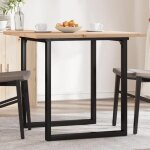 Vidaxl table � manger cadre en o table � d�ner table de repas cuisine restaurant int�rieur 90x90x755cm ...